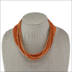 21.5" SHREDDED necklace CREAMSICLE - strand