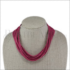 21.5" SHREDDED necklace FUCHSIA - strand