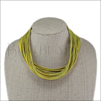 21.5" SHREDDED necklace YELLOW - strand