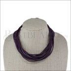 21.5" SHREDDED necklace PURPLE - strand