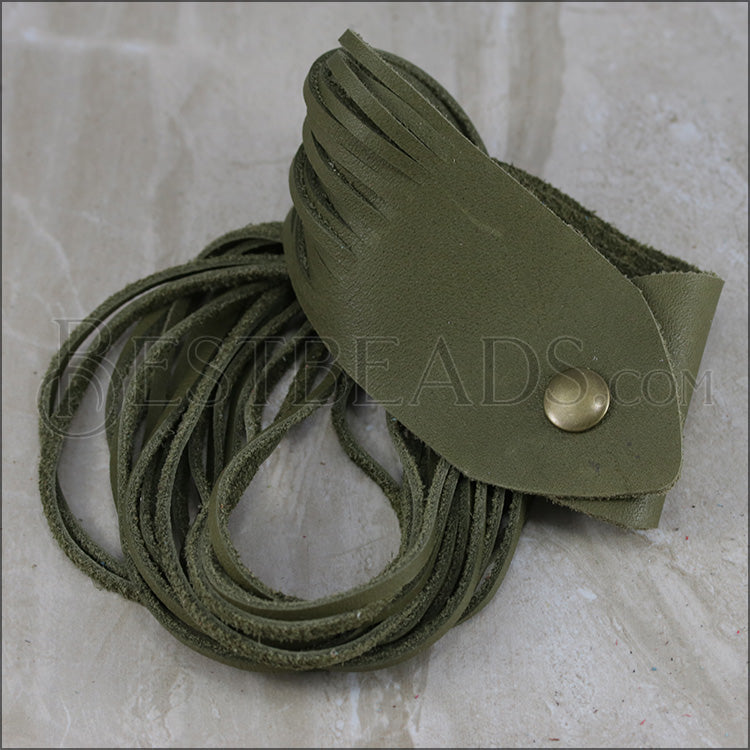 21.5" SHREDDED necklace CAPER - strand