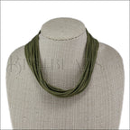 21.5" SHREDDED necklace CAPER - strand
