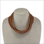 21.5" SHREDDED necklace LT RUST - strand