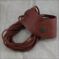21.5" SHREDDED necklace DARK RUST - strand