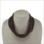 21.5" SHREDDED necklace COCOA - strand