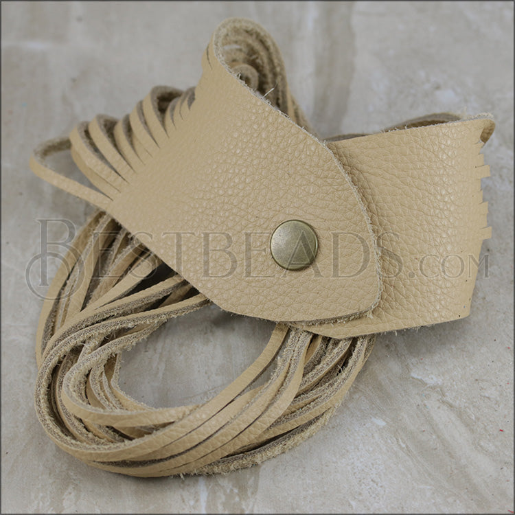 21.5" SHREDDED necklace BUTTER - strand