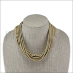 21.5" SHREDDED necklace BUTTER - strand