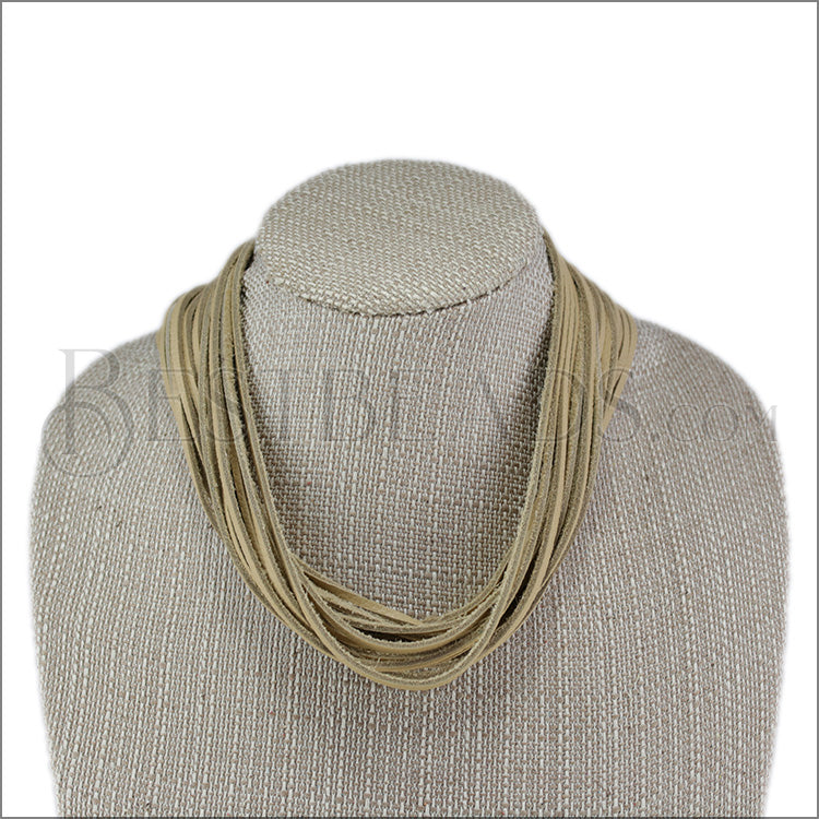 21.5" SHREDDED necklace BUTTER - strand