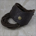 21.5" SHREDDED necklace DARK CHOCOLATE - strand
