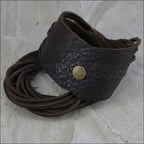 21.5" SHREDDED necklace DARK CHOCOLATE - strand