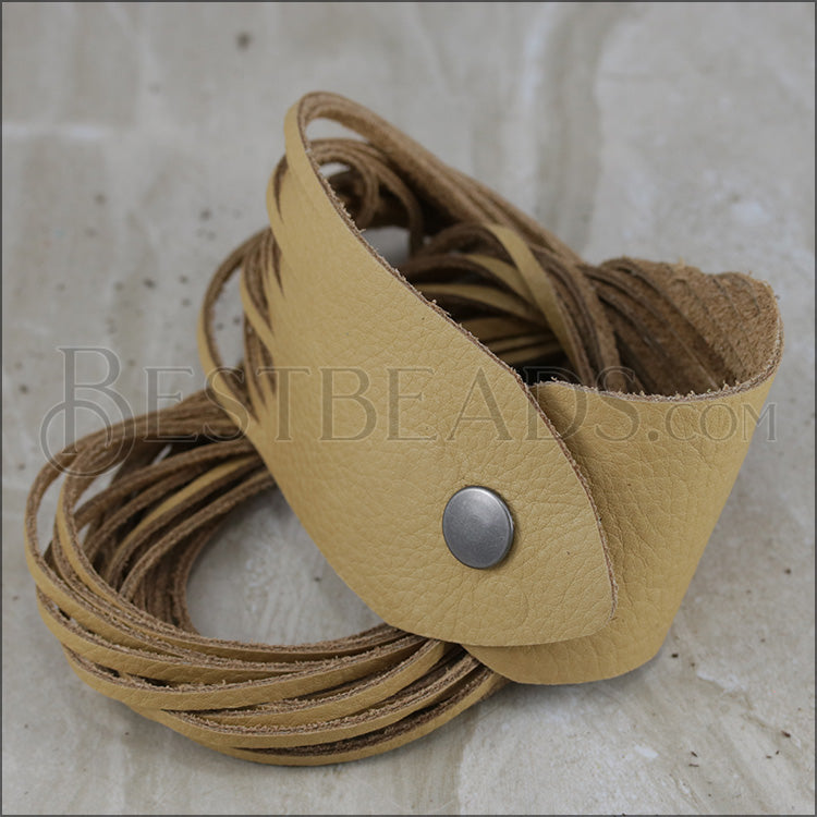 21.5" SHREDDED necklace SADDLE - strand