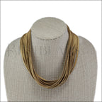 21.5" SHREDDED necklace SADDLE - strand