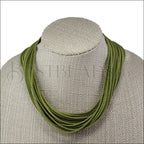 21.5" SHREDDED necklace AVOCADO