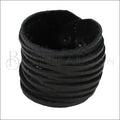9" SHREDDED cuff BLACK - strand
