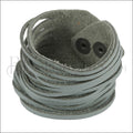 9" SHREDDED cuff GREY - strand