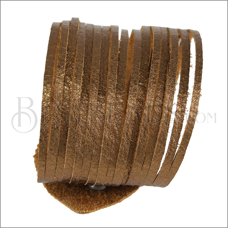 9" SHREDDED cuff METALLIC ANTIQUE COPPER - strand