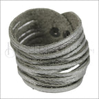 9" SHREDDED cuff METALLIC ANTIQUE SILVER - strand