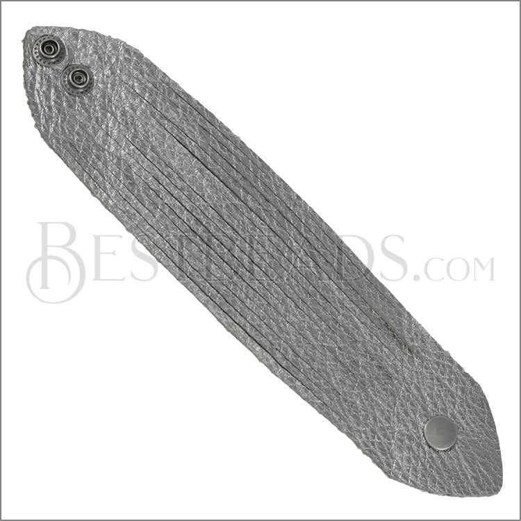 9" SHREDDED cuff METALLIC ANTIQUE SILVER - strand