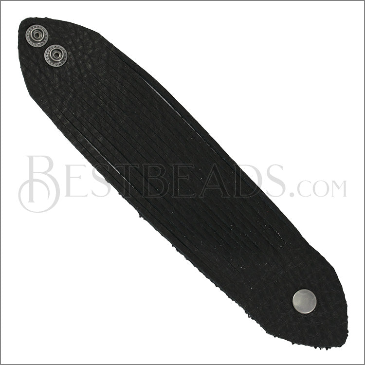9" SHREDDED cuff BLACK - strand
