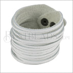 9" SHREDDED cuff WHITE - strand