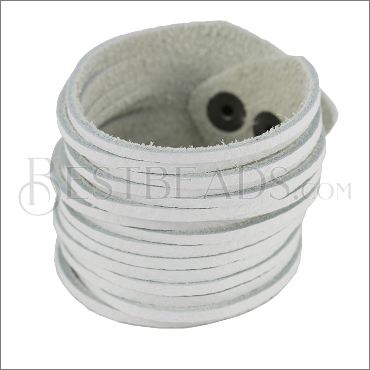 9" SHREDDED cuff WHITE - strand