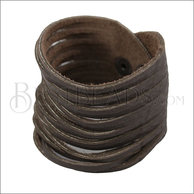 9" SHREDDED cuff DARK CHOCOLATE - strand