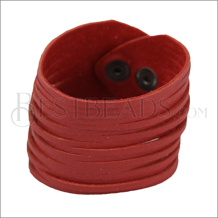 9" SHREDDED cuff RED - strand