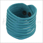 9" SHREDDED cuff DARK TURQUOISE - strand
