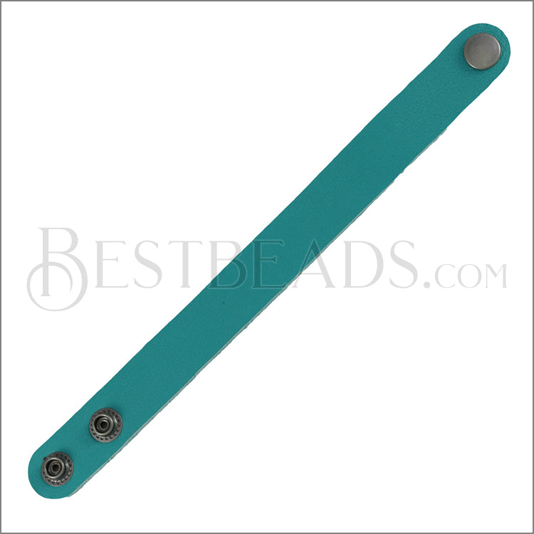 Leather STRAP bracelet TEAL
