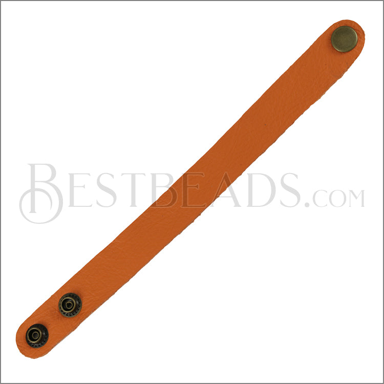 Leather STRAP bracelet CREAMSICLE