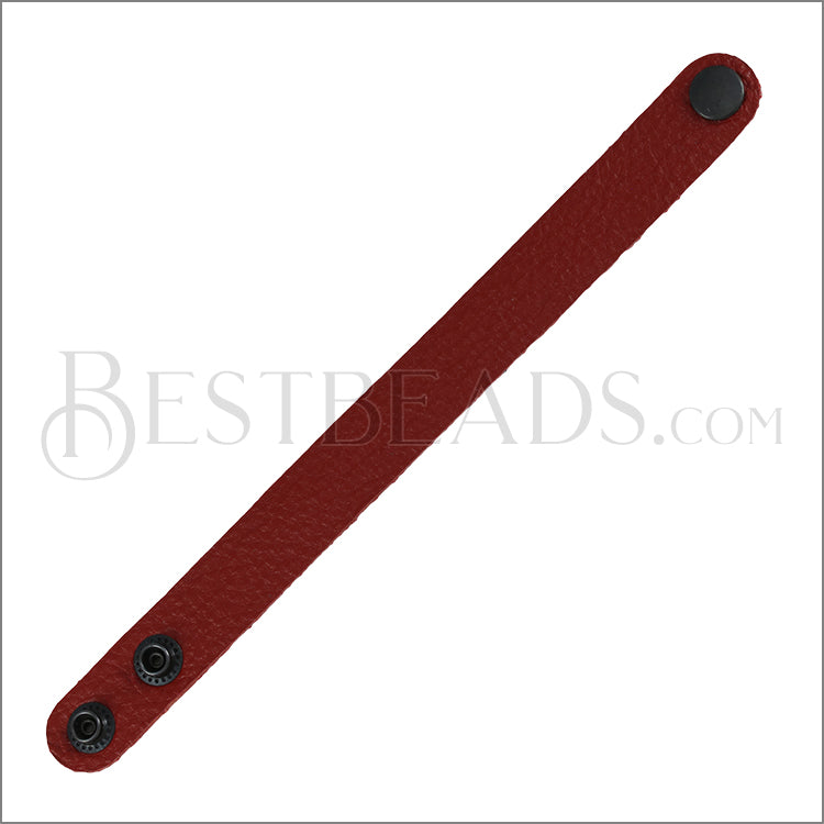 Leather STRAP bracelet RED