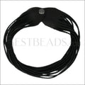 18" SHREDDED necklace BLACK - strand
