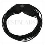 18" SHREDDED necklace BLACK - strand
