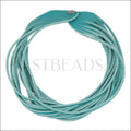 18" SHREDDED necklace TEAL - strand