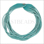 18" SHREDDED necklace TEAL - strand