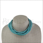 18" SHREDDED necklace TEAL - strand