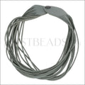 18" SHREDDED necklace GREY - strand