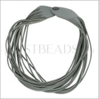 18" SHREDDED necklace GREY - strand