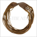 18" SHREDDED necklace METALLIC ANTIQUE COPPER - strand