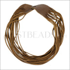 18" SHREDDED necklace METALLIC ANTIQUE COPPER - strand