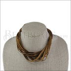 18" SHREDDED necklace METALLIC ANTIQUE COPPER - strand