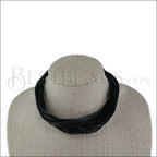 18" SHREDDED necklace BLACK - strand