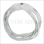 18" SHREDDED necklace WHITE - strand
