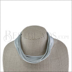 18" SHREDDED necklace WHITE - strand