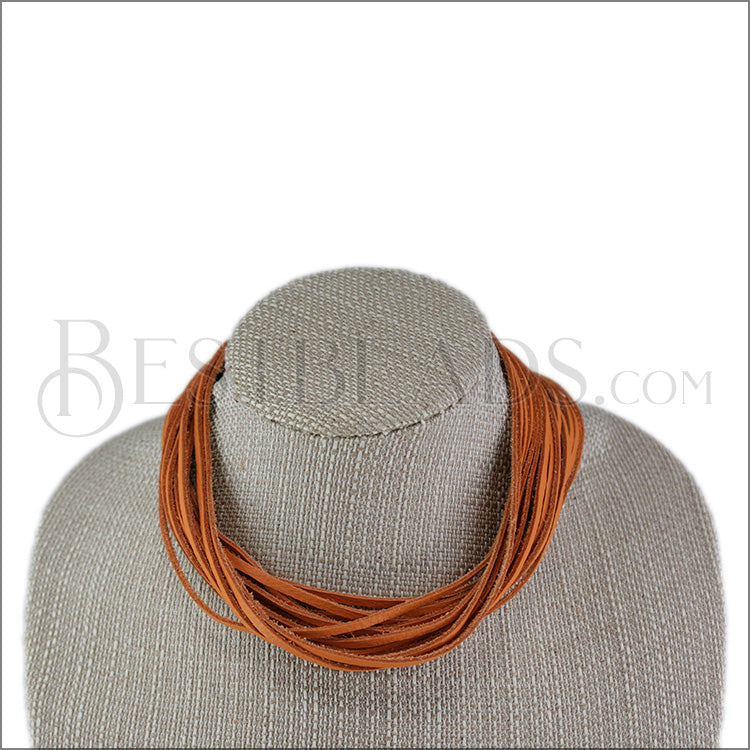 18" SHREDDED necklace CREAMSICLE - strand