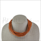 18" SHREDDED necklace CREAMSICLE - strand