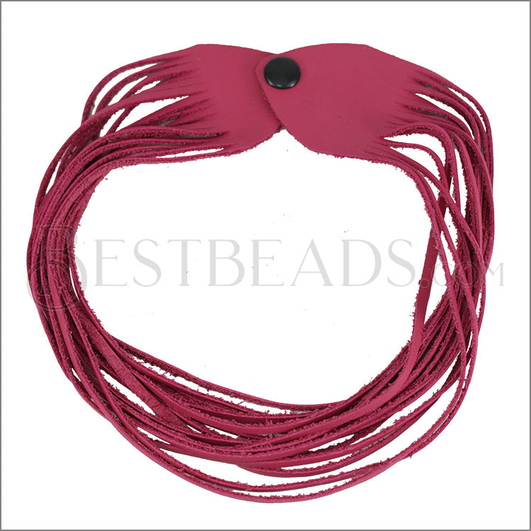 18" SHREDDED necklace FUCHSIA - strand