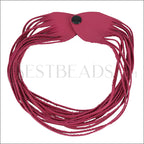 18" SHREDDED necklace FUCHSIA - strand