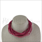 18" SHREDDED necklace FUCHSIA - strand
