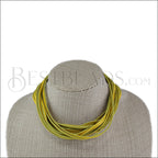 18" SHREDDED necklace YELLOW - strand